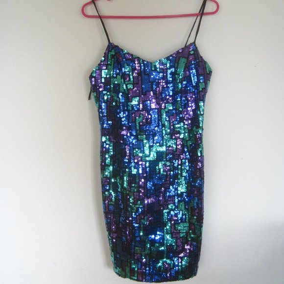 COPY - Vintage Sequin Mini Dress - Picture 3 of 11